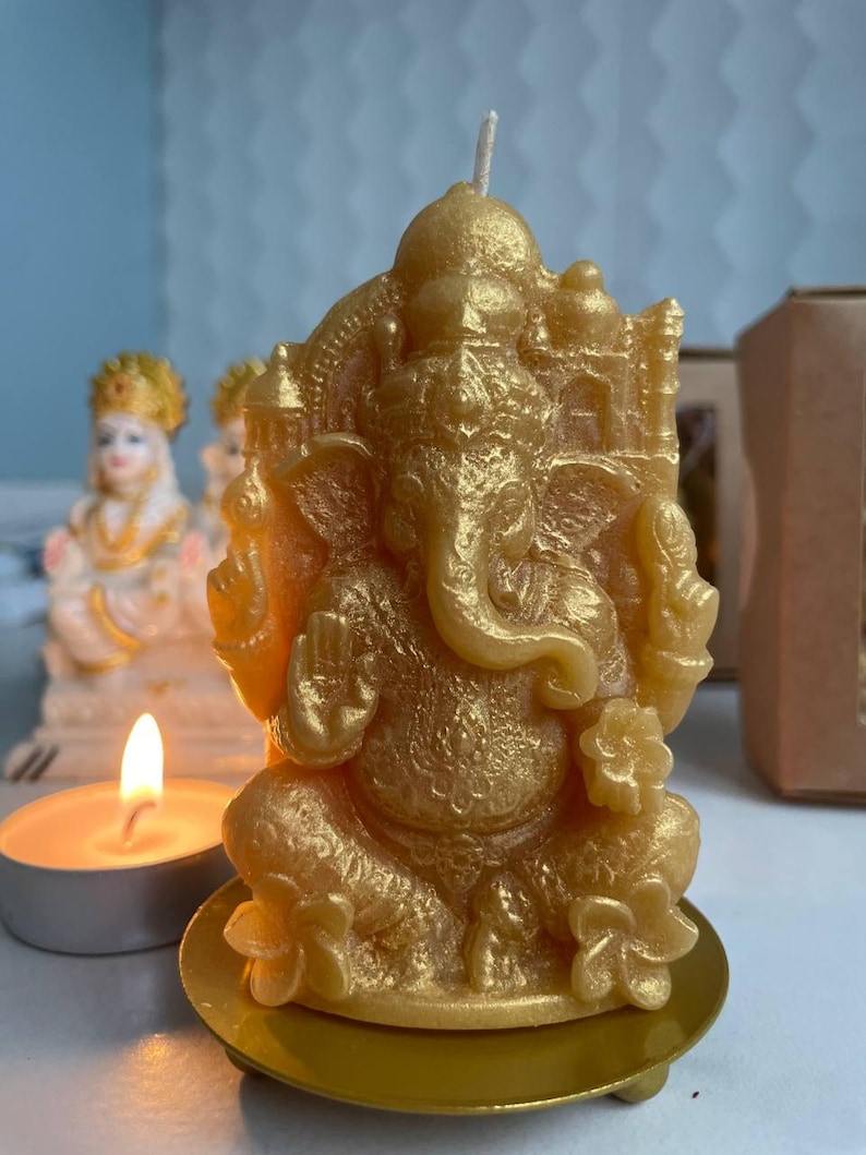Golden Ganesha Candle